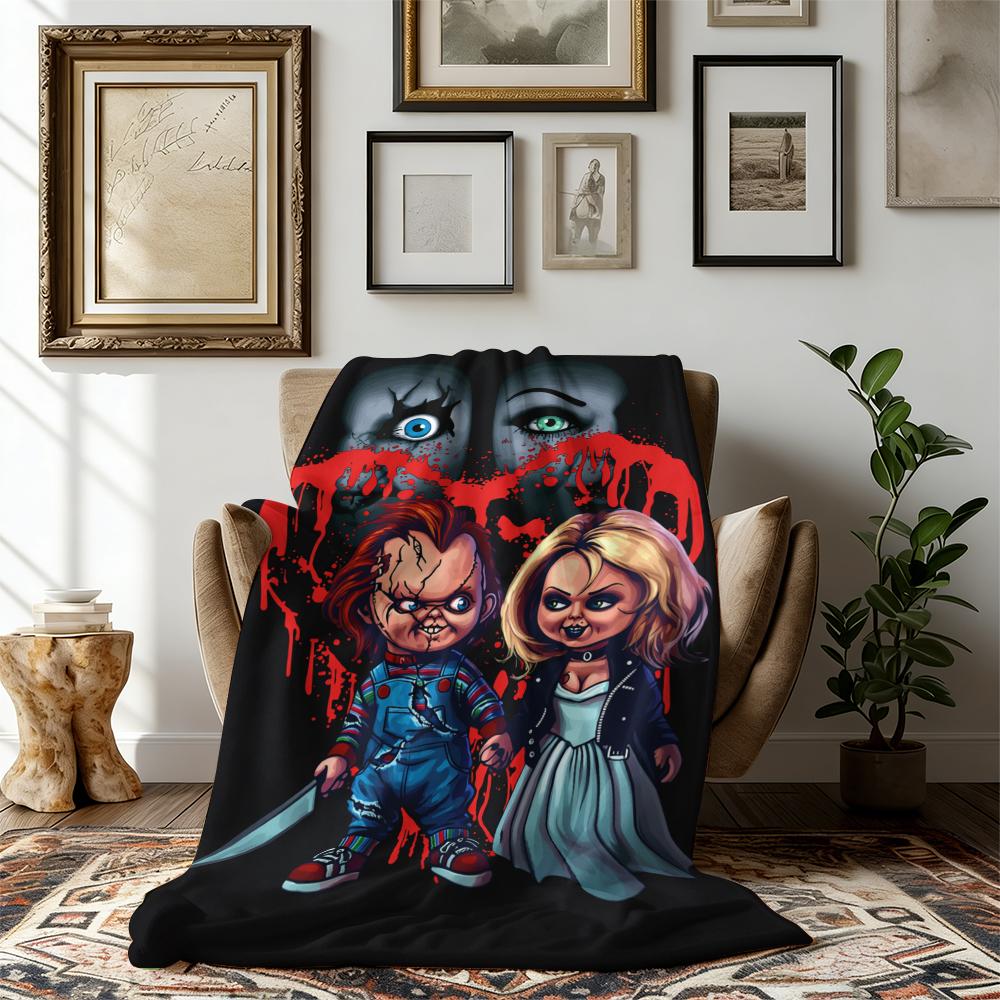 Countdown Sale!cozy flannel blanket Soft Funny Throw Blanket Horror Movie Blanket A warm nap blanket Suitable for use in offices, sofas, and travel settings, etc,Suitable for all four seasons A gift suitable for fans, friends and children