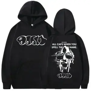 MF Doom Madlib Madvillain Hoodie – Metal Mask Graphic 2-Sided Design|"   All Caps"     Hip Hop Hoodie for Men|     The Illest Villain Streetwear.costumes men,fall outfits,Graphic hoodies men