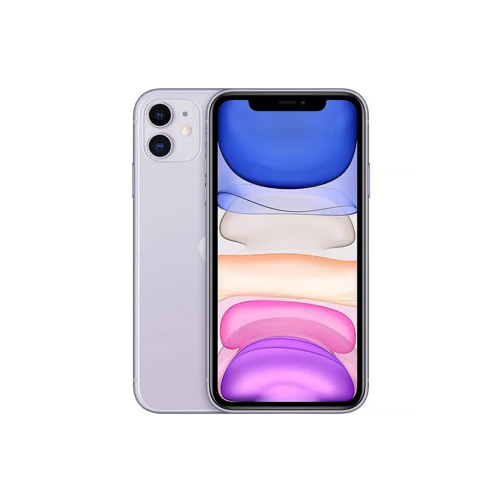 Refurbished iPhone 11 Smartphone - 128GB, 6.1in Purple Unlocked, Excellent Condition Wireless Charging Capable Cellphone Device