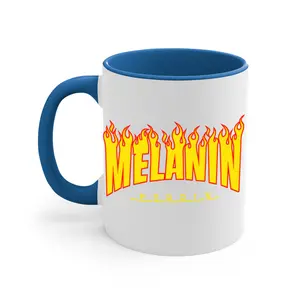 melanin poppin fire 87#- black words - phrases-Mug / Coffee Cup Ceramic Drinkware