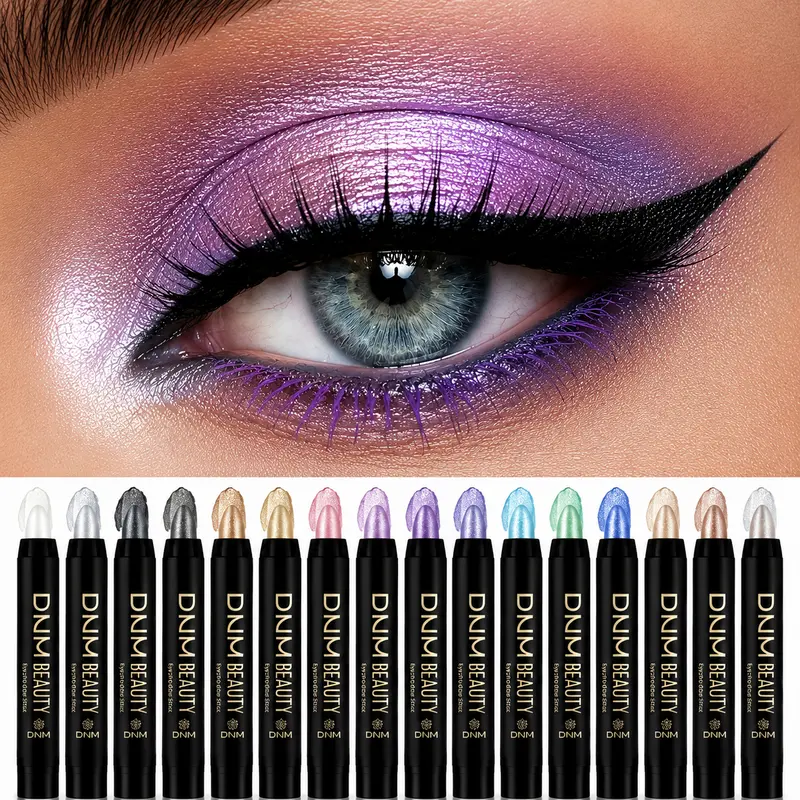 8/16pcs Long-Lasting Eyeshadow Stick Set , Waterproof Metallic Shimmer Glitter Eyeshadow Sticks, Eyeshadow Makeup, Highly Pigmented Eyeshadow Pens, Eye Makeup Products Flawless Cosmetic