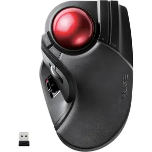 Trackball, 2.4GHz Wireless USB, Index Finger Control, Customizable 8-Button, 52mm Ball, Large Soft Palm Rest, for Windows PC and Mac