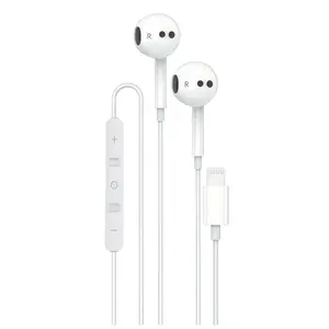1pc Lightning Wired Earphones for iPhone, Supports Music and Video Calls, Ideal for Sports, Requires Bluetooth-compatible Connection, Sports Earbuds