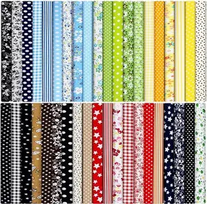 40 Pcs 10 x 10 Inches Cotton Fabric Bundle Squares Precut Fabric Squares Multi Color Floral Fat Squares Sheets for Kids DIY Craft Quilting Sewing (Simple Patterns)