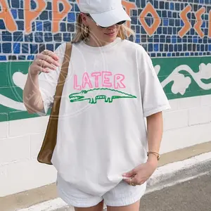 Later Gator Shirt – Funny Alligator Graphic Tee for Women, Comfort Colors Tshirt, Sarcastic Shirt