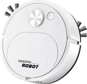 3-In-1 Smart Robot Vacuum Cleaner And Mop, RechargeableAutomatic Smart Sweeping Robot Floor Cleaning VacuumCleaner - Black