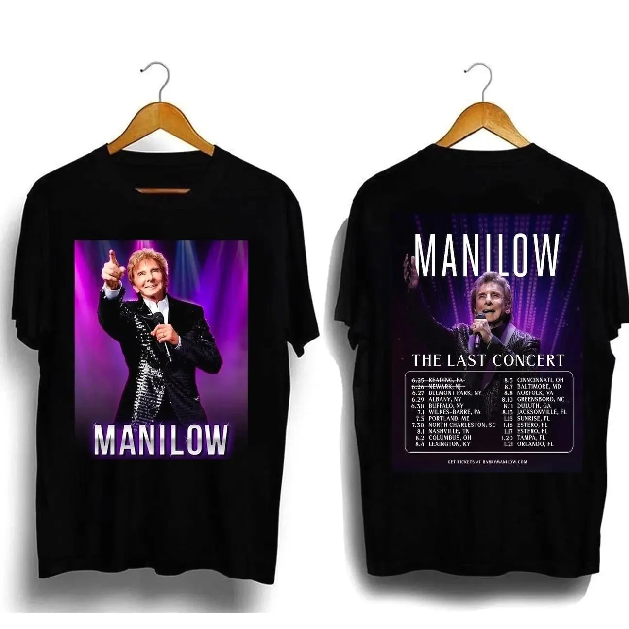 Barry Manilow The Last Concert Tour 2026 T-Shirt  (Reprint) RG1