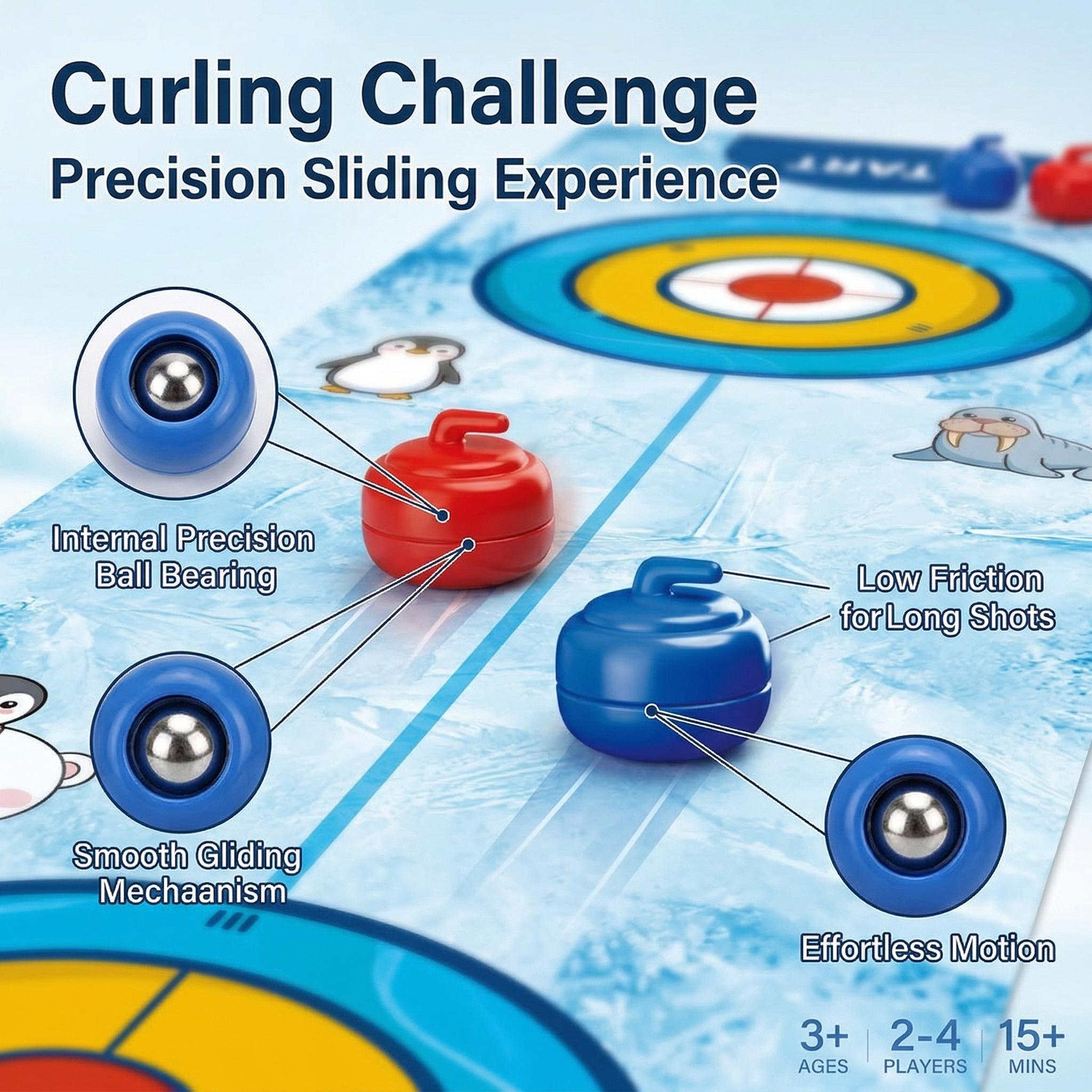 Football Carnival! 3-in-1 Tabletop Game Set | Mini Soccer, Curling & Bowling | Portable Parent-Child Indoor Competitive Toy | Ideal for Parties, Gatherings, Travel & Entertainment, Suitable for Kids and Adults