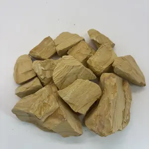 Edible Cosmetic Grade Layered Yellow Kaolin Clay – Zero-Additive Natural Lump, Hard-Brittle Texture, Wet Becomes Slightly Sticky, Forms  Layered Yellow Chunks – 200g (7oz)