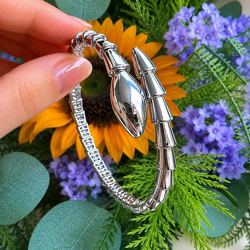 Snake-Themed Silver-Plated Jewelry