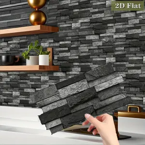 24pcs Deep Vinyl Wall Stickers, Modern Industrial Style, Durable Scratch-Resistant Non-Slip, Perfect for Kitchen Bathroom Balcony New Year Decor, Home Decor
