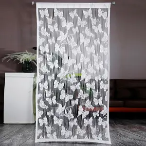 Butterfly Pattern Door Curtain, 1 Count Line Curtain, Mesh Partition Curtain for Bedroom Living Room Home Decor, Home Decoration Curtain