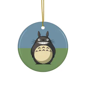 Customized Totoro Anime Christmas Ornament Ceramic Holiday Decor for Fans Unique Gift Idea Festive Decoration