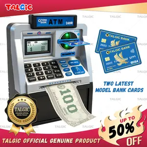 Talgic Kids Piggy Bank ATM Toy, a fun, interactive way to teach kids about money savings. With a realistic ATM keypad, password security, and the ability to save both coins and bills, it’s perfect for birthdays, holidays, TALGICKEV