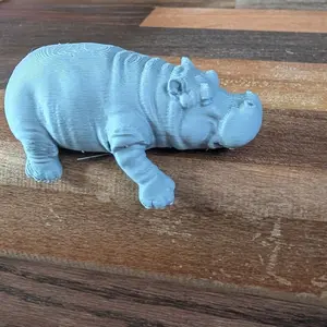 Lazy Hippo Monitor Desk Buddy Figurine Made in the USA Adorable Blue Hippo Statue for Home Office Decor collectible gifts room accessories