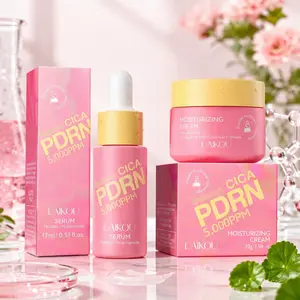 PDRN Serum & Cream Duo with Centella Asiatica Skin Barrier Care Deep Hydration Calm Redness Pink Salmon DNA Skincare Set for Glass Skin Glow