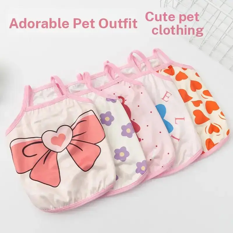 Pet tank top, pet clothing, dog clothing, puppy summer tank top clothing, Puppy Clothes