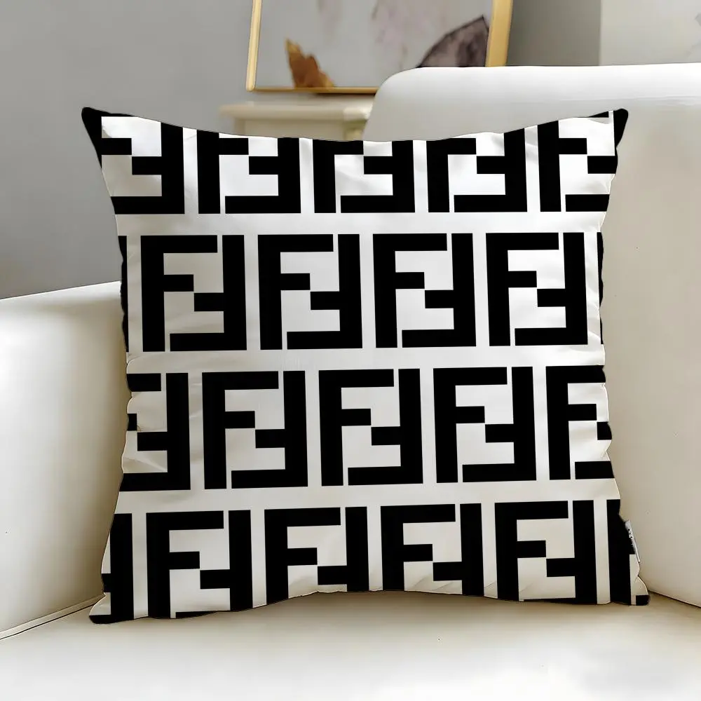 luxury brand Fendi Cushion Cover Ultra-Soft Reversible Plush