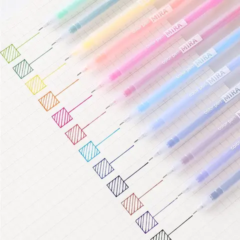 12pcs 0.5mm Gel Pen, Art Pens, Simple Multi-purpose Art Craft Drawing Painting Pen For Student, Office, School, Paint Pens Set