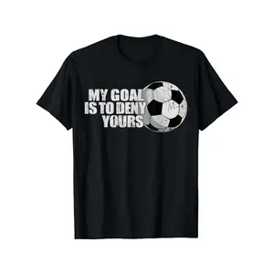 My Goal Is To Deny Yours Soccer T-Shirt for Boys Soft Fabric, Breathable, Comfortable Short Sleeve Tees Perfect for Boys Shirts Boy Girl Best Gift