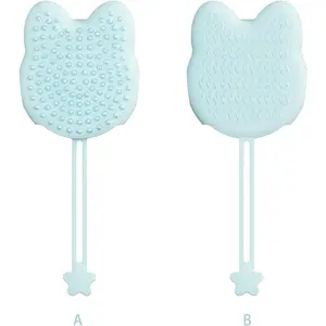 Double Sided Cat Brush for Shedding & Massage - Silicone Bath Brush for Cats Dogs, Gentle Deshedding Tool for Short & Long Hair Pets