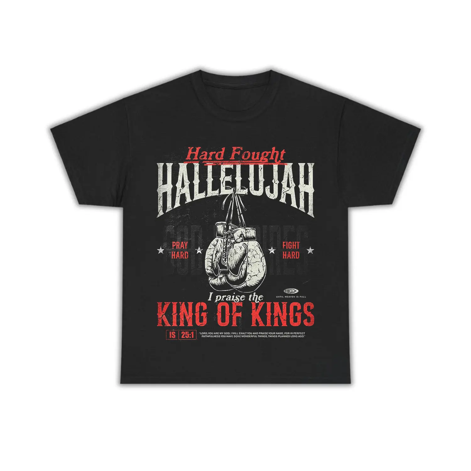 Warrior's Praise' Heavyweight T-Shirt, Casual Crew Neck Shirt, Retro Gym T-Shirt, Boxing Tee, Gift for Men