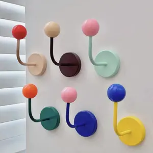 1PC Color Creative Magnetic Hook No Punch Magnetic Hook Kitchen Bathroom Door Refrigerator Strong Traceless Decoration Hooks