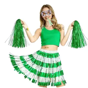 Football Fan Cheerleader Set, Handheld Baton Raincoat Skirt, Includes Eyes, Whistle, Baton, Skirt, Live Event Shouting Prop