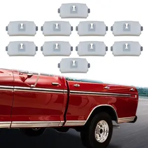 CROSSDESIGN 10Pc Cab Bed Side Belt Molding Trim Clip Fit For 73-79 Ford F100 F150 F250 Truck