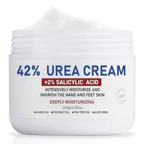 OUKEYA Urea Cream 42% to Soften & Smooth Dry, Cracked, Rough Skin | Urea Foot Cream, 2% Salicylic Acid, Exfoliating, Moisturizing Lotion, Hand, Heels, Elbows, Knees, 5.29oz