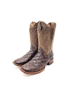 Cowboy Boot Brown Pirarucu Fish