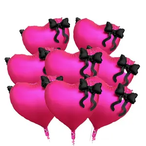 8pcs Heart Shaped Foil Balloons, Perfect for Mother's Day, Valentine's Day, Birthdays, Weddings, Festive Decorations, Anniversary