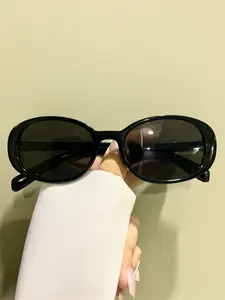 Oval Metal Hinge Glasses, Casual Simple Design Eyewear for Men & Women, Durable Lightweight Daily Wear