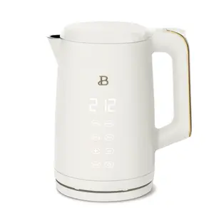 Beautiful 1.7L One-Touch Electric Kettle, White Icing by Drew Barrymore