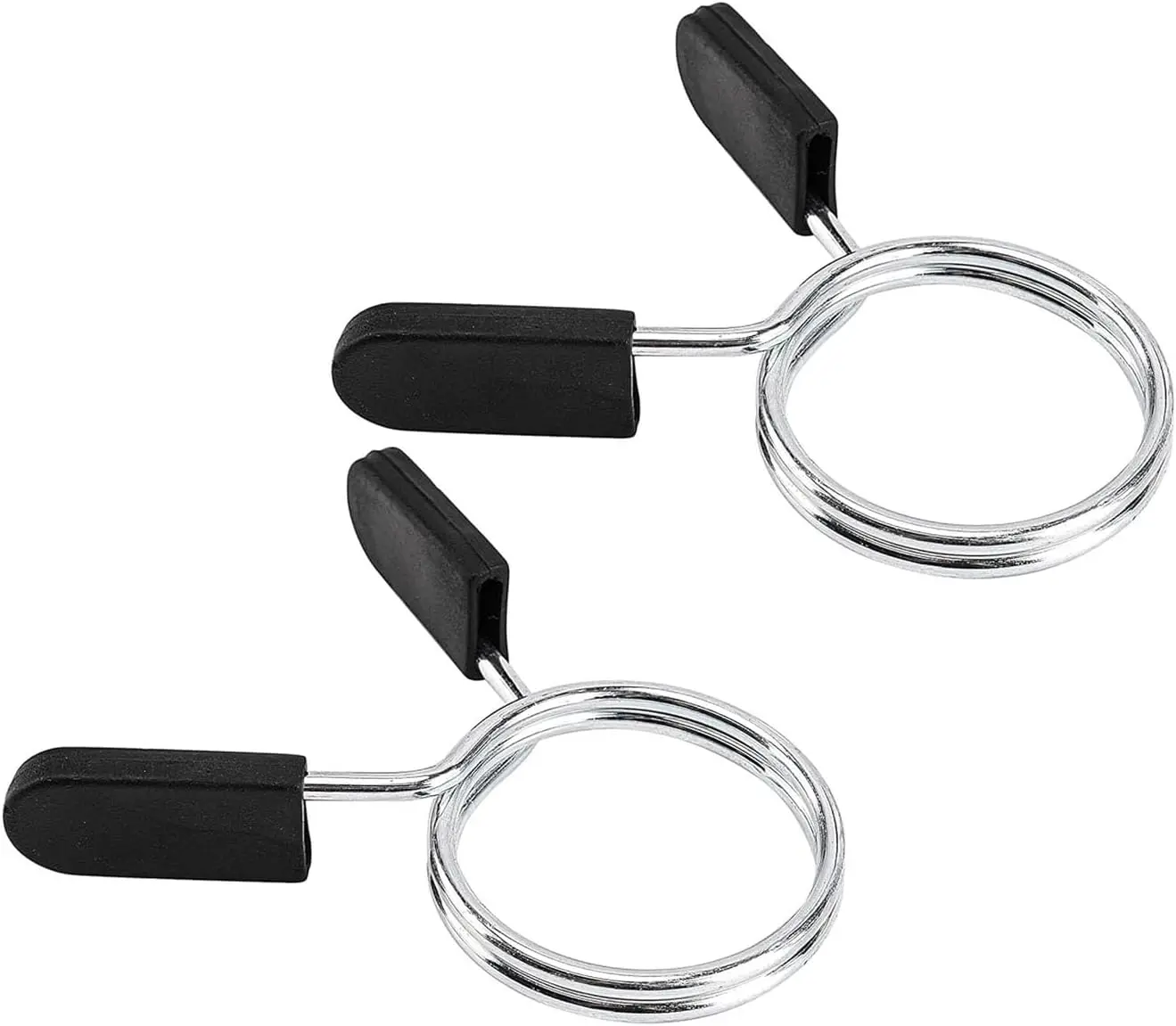 Barbell Spring Clip Dumbbell Circlip Collars Olympic Barbell Weight Bars Weightlifting Clamps Clips 2 Inches Lock Buckle for Fitness Exercise Strength Training Gym Accessory 1 Pair Bioamy