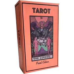 Pastel Tarot Deck – Rider-Waite Style Tarot Cards with Soft Aesthetic – Classic RWS Design with Guidebook – Beginner-Friendly Divination Deck