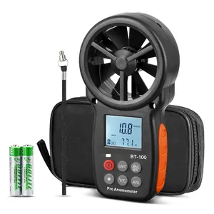 BT-100 Handheld Anemometer, Digital Wind Speed CFM Meter Gauge Air Flow Velocity Tester for HVAC Shooting Drone, Wind Chill, 14 ℉ -113 ℉   Wind Temperature