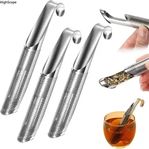 3 Pcs Stainless Steel Tea Infuser Sticks, Hooked Pipe Strainers for Loose Leaf Tea