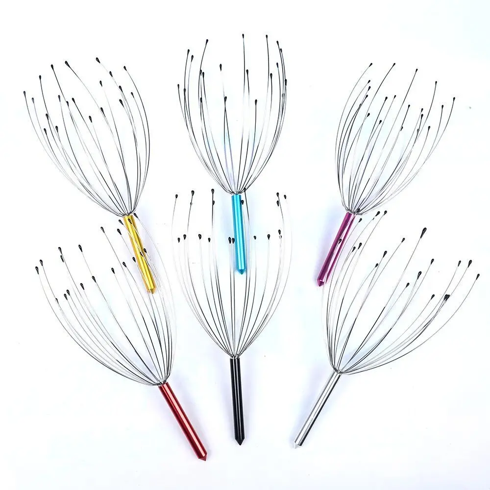 Handheld Scalp Massager with 20 Nails, Deep Relaxation & Stress Relief, Unisex Daily Home Use, Body Care, Scalp Massage Tool for Men and Women, Stainless Steel