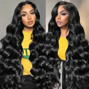 Beluck Glueless 13x6 Lace Front Wigs Human Hair With Drawstring 220% Density Body Wave Human Hair Wig Ear To Ear HD Lace Frontal Pre Plucked Wear Go Glueless Wigs Human Hair