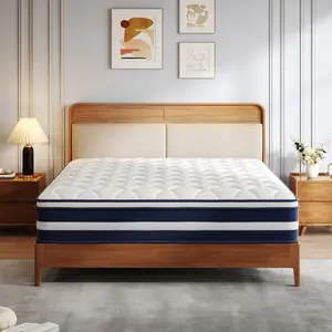 10/12/14Inch Twin, Full, Queen, King, Memory Foam Mattress with Independent Springs, Provides Pressure Relief, Motion Isolation and Firm Edges, Medium Firmness, Breathable,Spring Mattress in a box ,Gel infuse memory foam