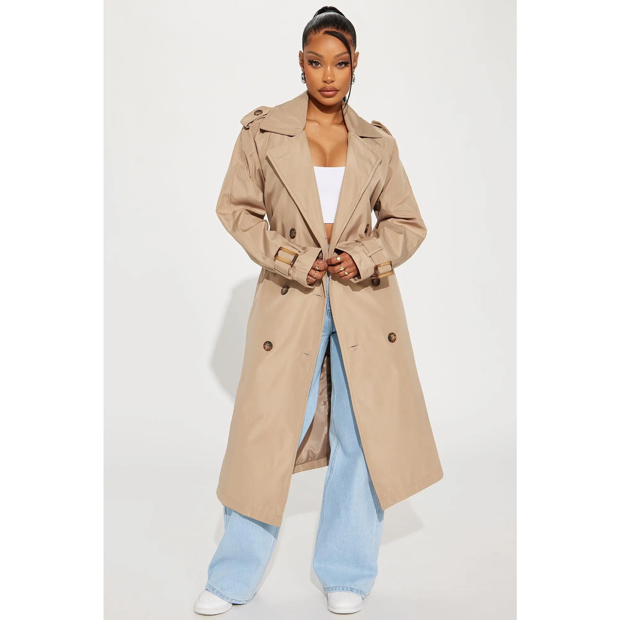 Keep Your Promise Trench Coat - Tan