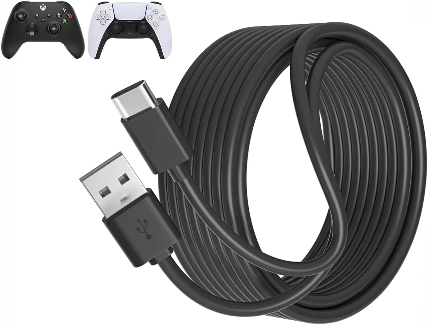 USB C  PS5 Controller Charger Cord for  Series X/S,10FT Long PS5   for   5 Controller,USB A to Type C Cord for   Pro Fast Data Wire PS 5 Dual Sense