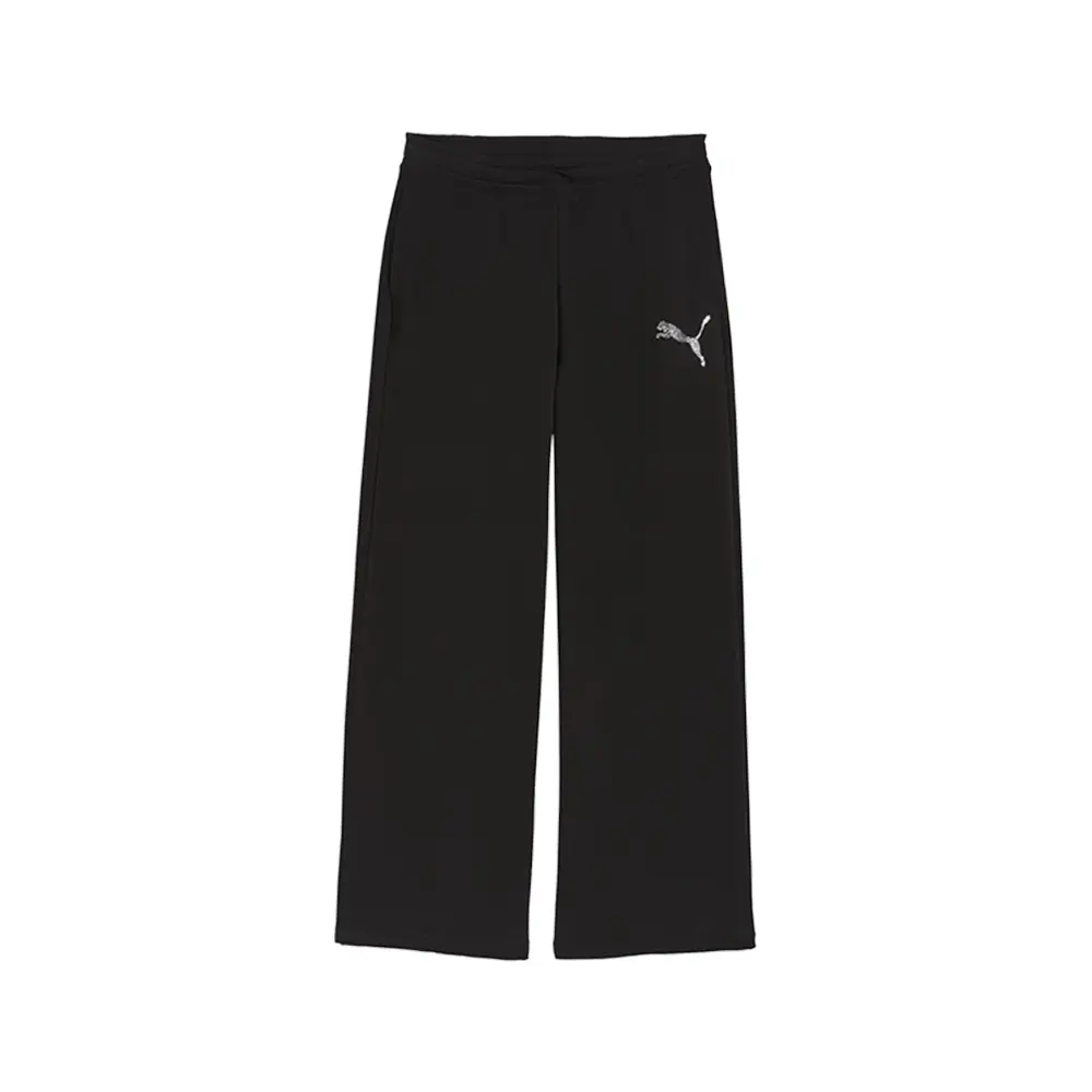 PUMA Womens Essentials Graphic Bedazzled Pants Casual - Black