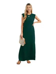 Ladies Summer Loose Long Maxi Dress, Casual Comfortable Flowy Dress for Everyday Outfit and Holiday Wear