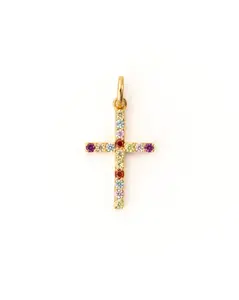 Cross Gemstone Charm