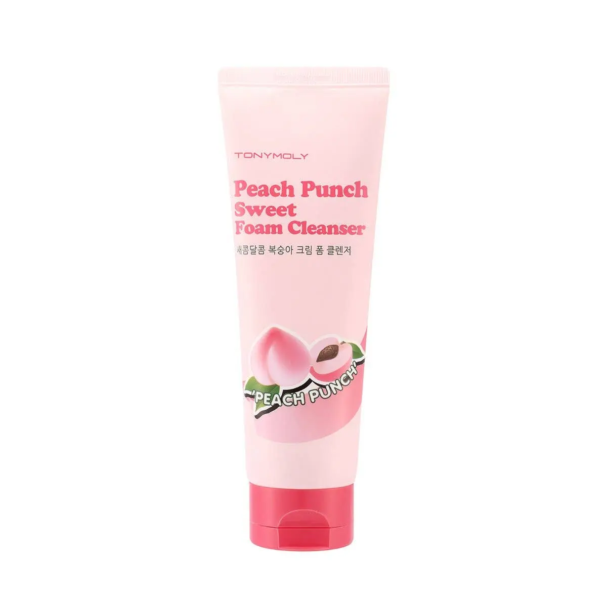 TONYMOLY Peach Punch Sweet Foam Cleanser - Gentle Hydrating Facial Cream with Peach Extract & Olive Oil - 150ml