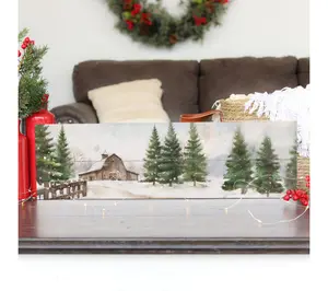 Sincere Surroundings 24" Barn Scene Vintage Pallet Board