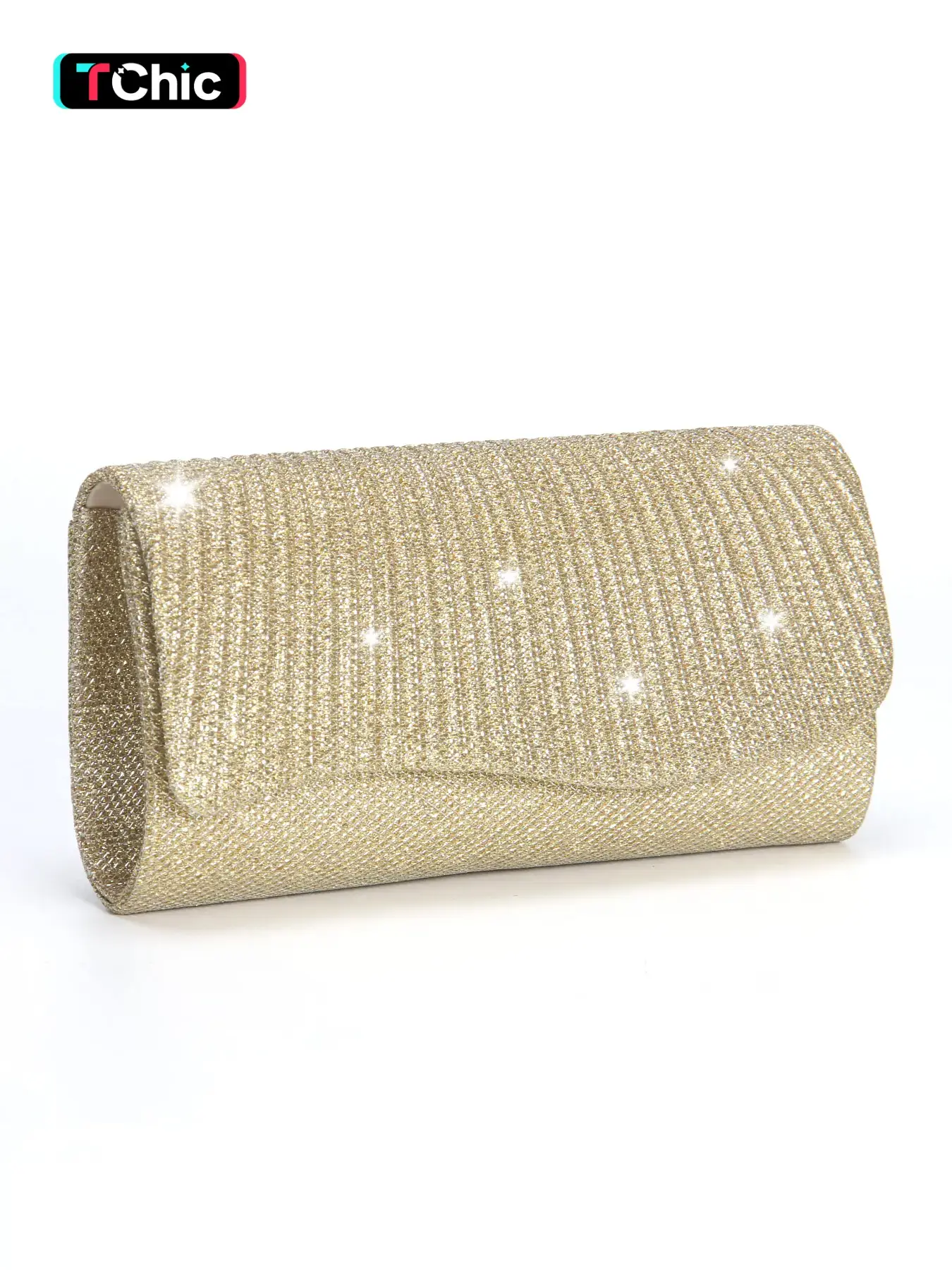 Women's Elegant Glitter Evening Bag, Elegant Stylish Purse, Exquisite Trendy Embellished Clutch Bag, Fashionable Crossbody Bag for Wedding Party Banquet