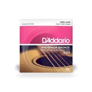 D'Addario Phosphor Bronze Acoustic Guitar Strings 09-45 Super Light